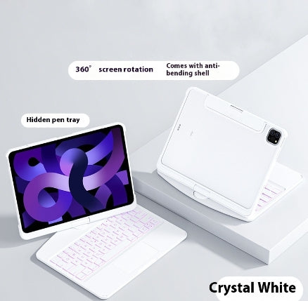 360° Rotating Clear Keyboard Case for iPad with Trackpad (photo 22)