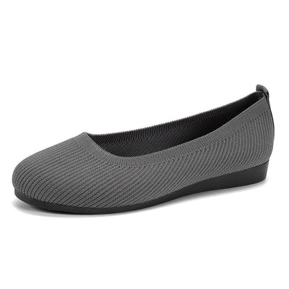 Women's Round-Toe Knit Mesh Slip-On Flats (photo 10)