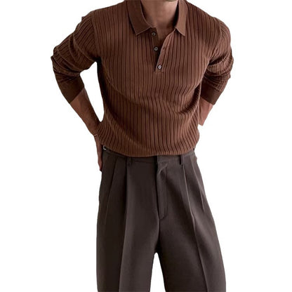 Men's Slim Knit Long-Sleeve Polo (photo 5)