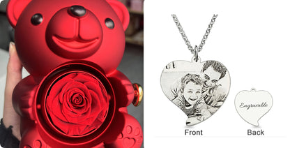 Rotating Bear and Rose Jewelry Gift Box (photo 22)