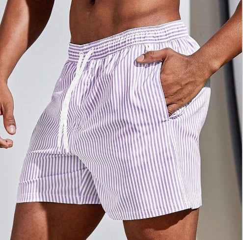 Men's 3D Striped Print Shorts (photo 2)