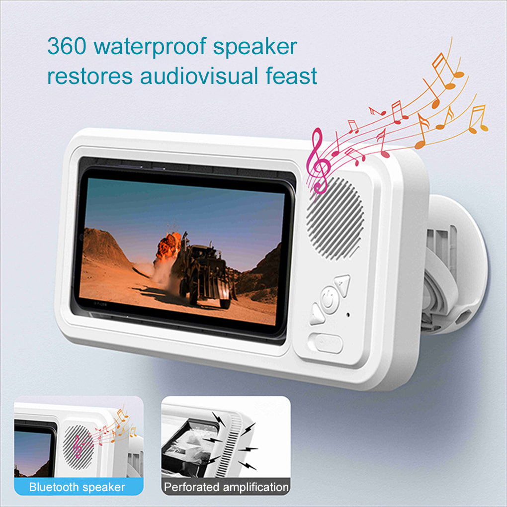 Shower Phone Holder Box with Bluetooth Speaker