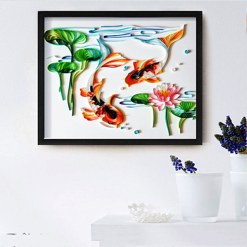 Paper Quilling Art Kit, 40 x 50 cm, Animal and Bird Designs (photo 4)