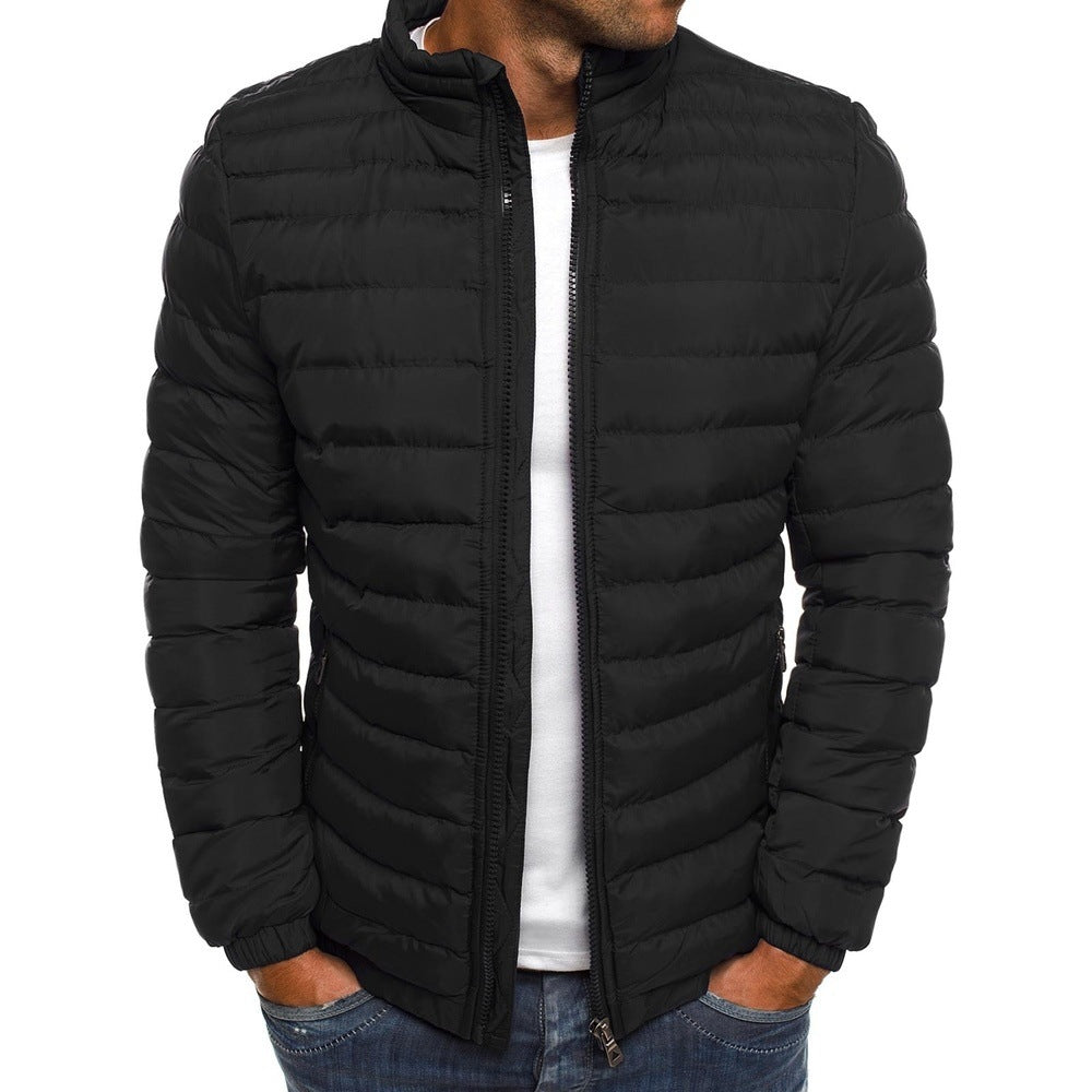 Men's Padded Zip-Up Jacket with Pockets (photo 8)