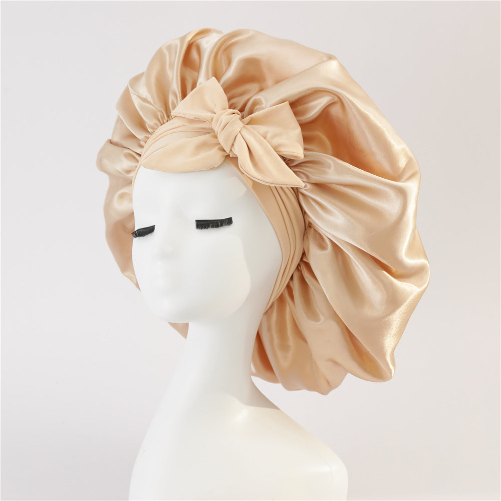 Satin Sleep Bonnet with Ribbon (photo 17)