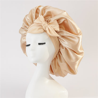 Satin Sleep Bonnet with Ribbon (photo 17)