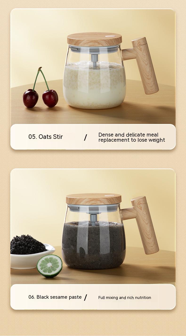 Self-Stirring Glass Coffee Mug, 400 ml (photo 23)