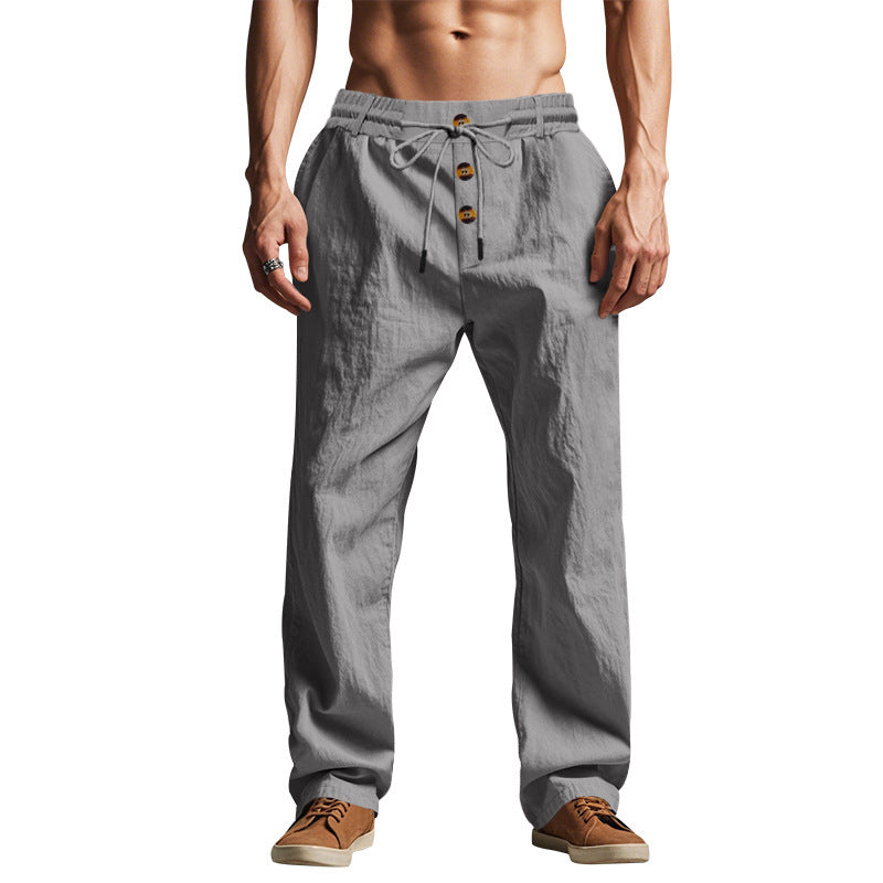 Men's Loose Straight-Leg Drawstring Pants (photo 2)