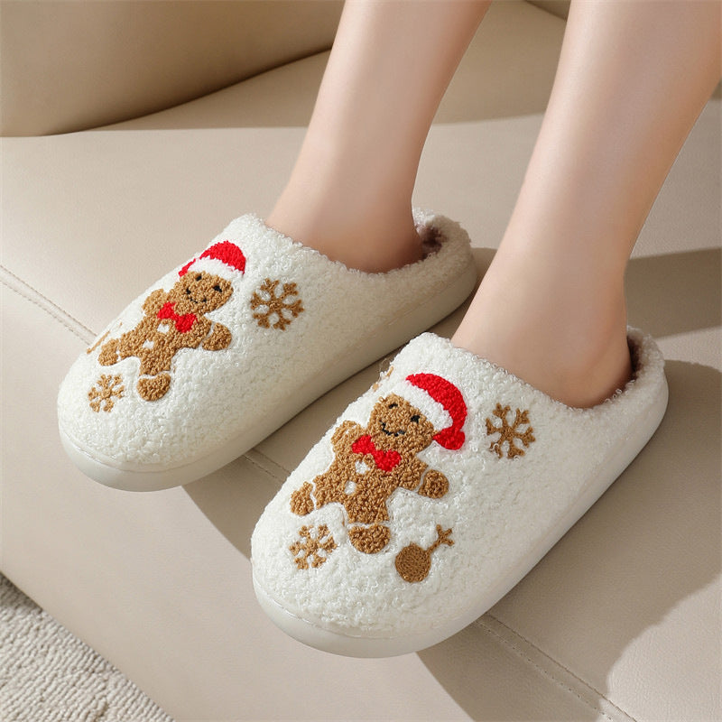 Gingerbread Man Plush House Slippers (photo 9)