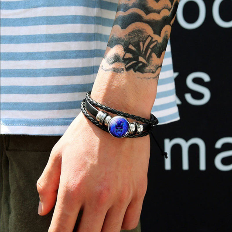 Zodiac Sign Glow-in-the-Dark Braided Bracelet (photo 4)