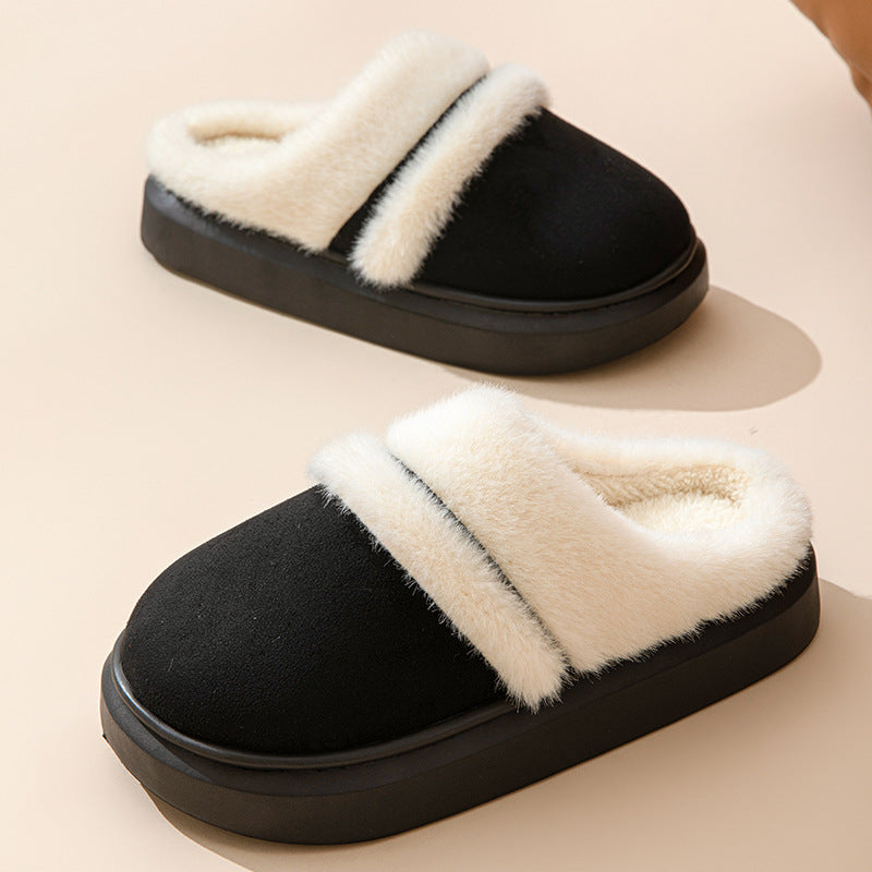 Warm Plush-Lined Cotton Slippers (photo 10)