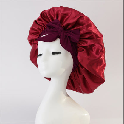 Satin Sleep Bonnet with Ribbon (photo 18)