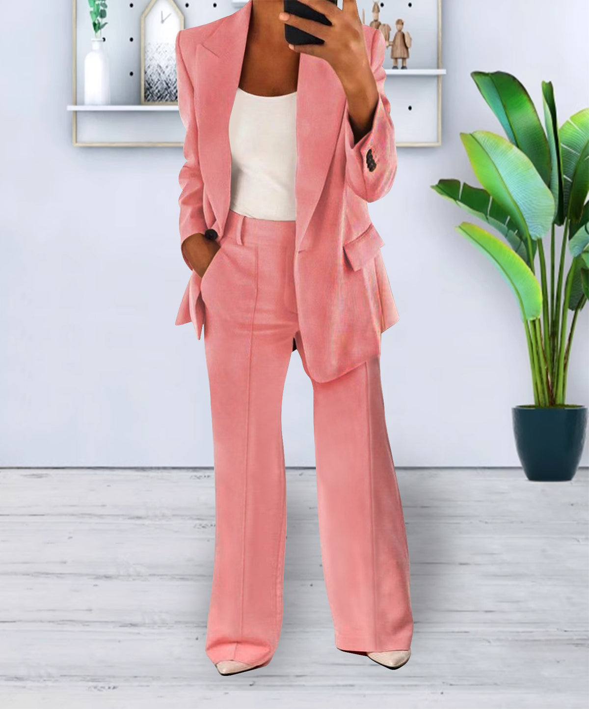 Women's Blazer and Pants Two-Piece Set (photo 3)