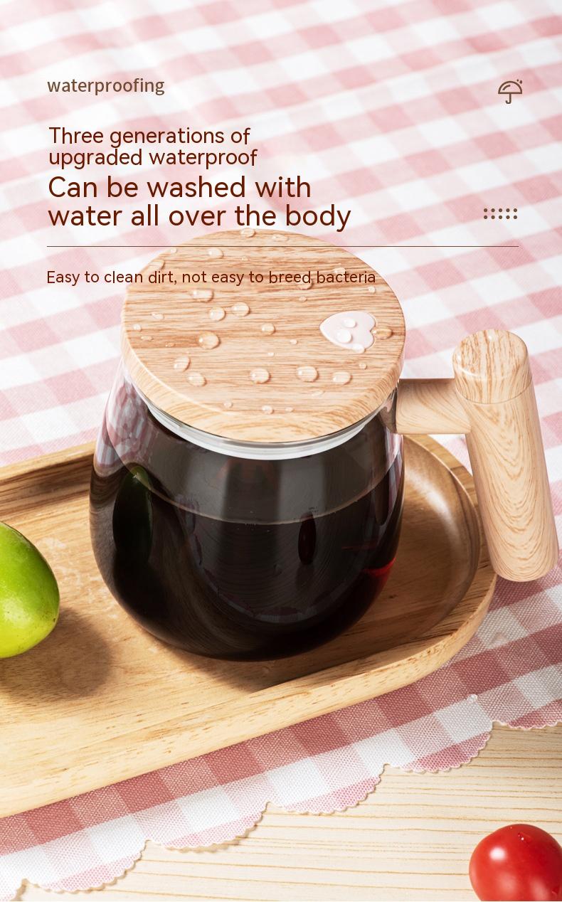 Self-Stirring Glass Coffee Mug, 400 ml (photo 34)