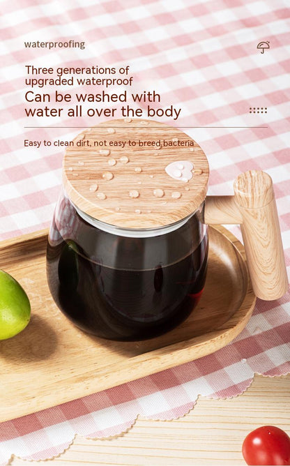 Self-Stirring Glass Coffee Mug, 400 ml (photo 34)