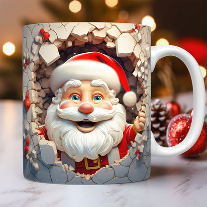 3D Santa Christmas Ceramic Mug, 325 ml (photo 13)