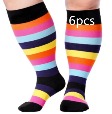 Plus-Size Printed Compression Socks (photo 55)