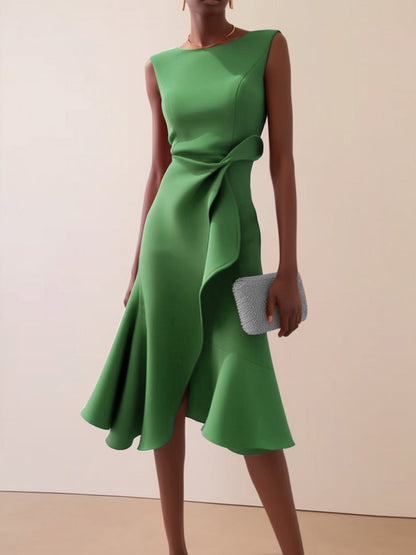 Women's Sleeveless Maxi Dress with Bow Detail (photo 8)