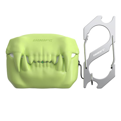Teeth-Shaped Silicone Earbud Case with Keychain for AirPods (photo 6)