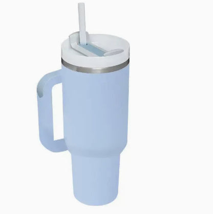 40 oz Insulated Stainless Steel Tumbler with Handle, Lid and Straw (photo 60)