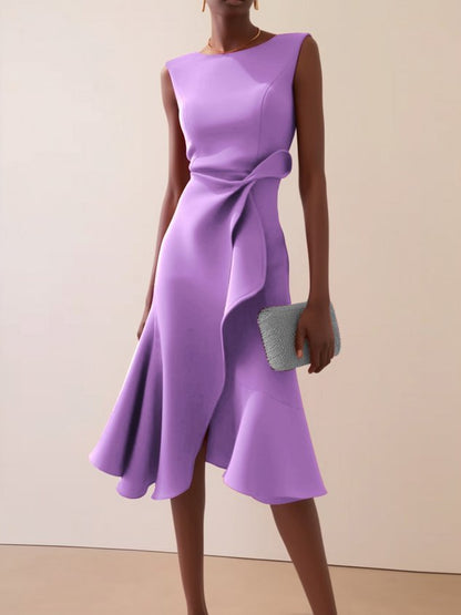 Women's Sleeveless Maxi Dress with Bow Detail (photo 4)