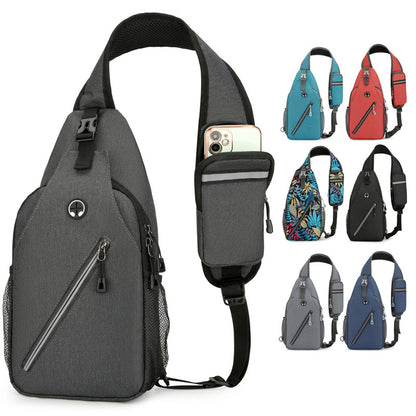 Men's Oxford Cloth Crossbody Chest Bag