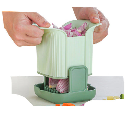 Hand-Press Vegetable Chopper and Dicer for Onions and Potatoes (photo 4)