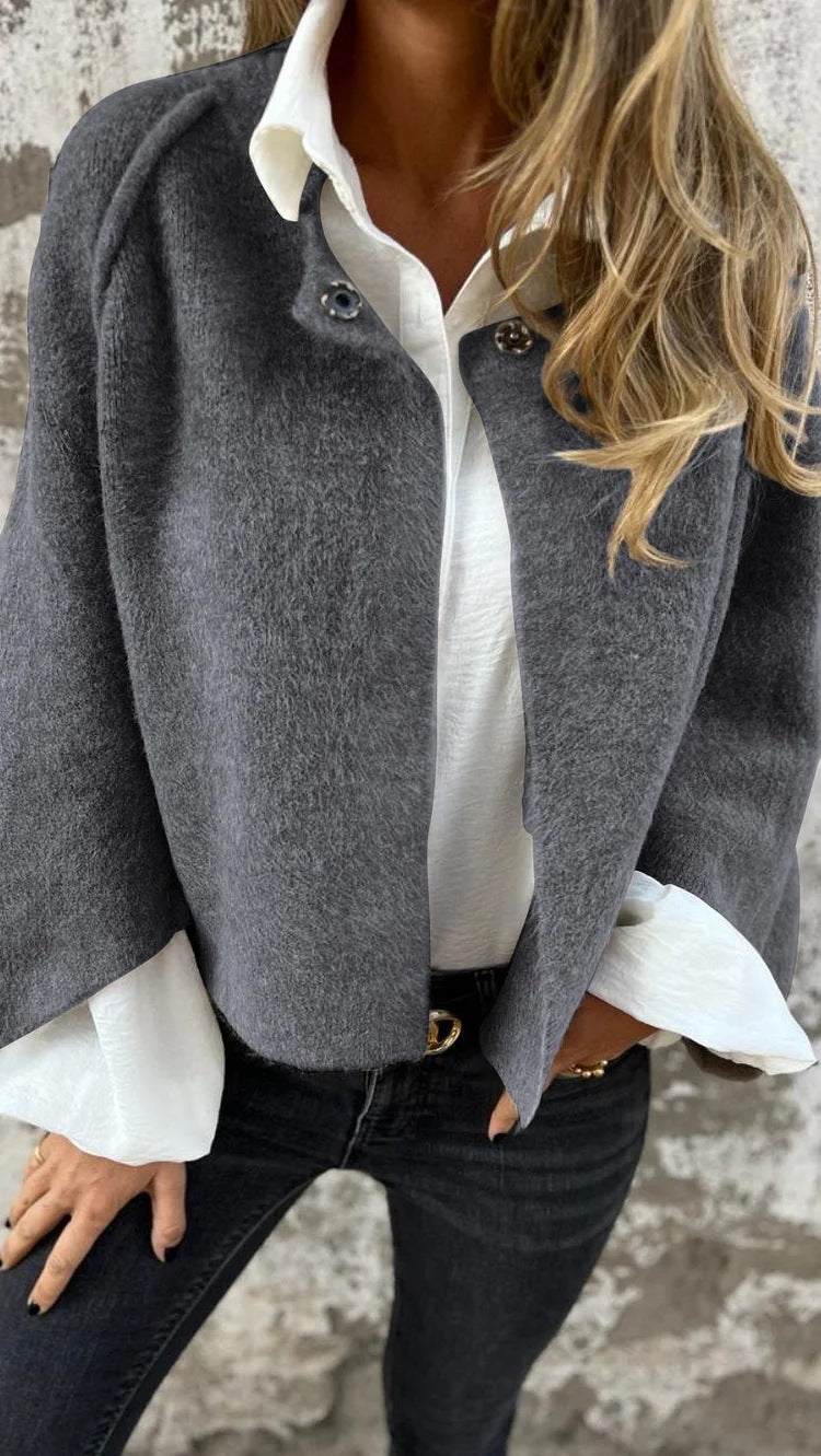 Women's Batwing-Sleeve Cropped Cardigan Jacket (photo 11)