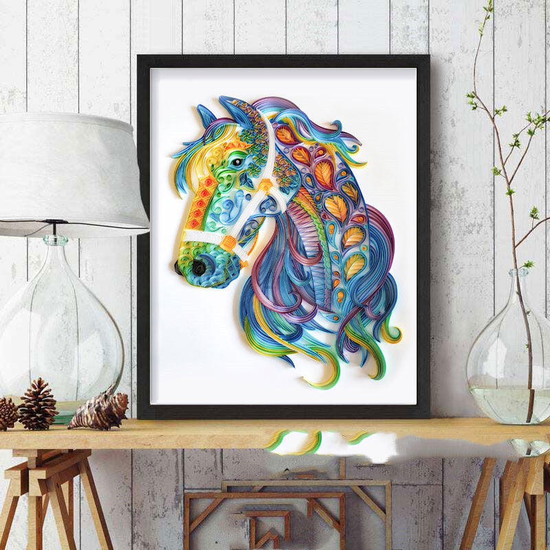 Paper Quilling Art Kit, 40 x 50 cm, Animal and Bird Designs (photo 8)