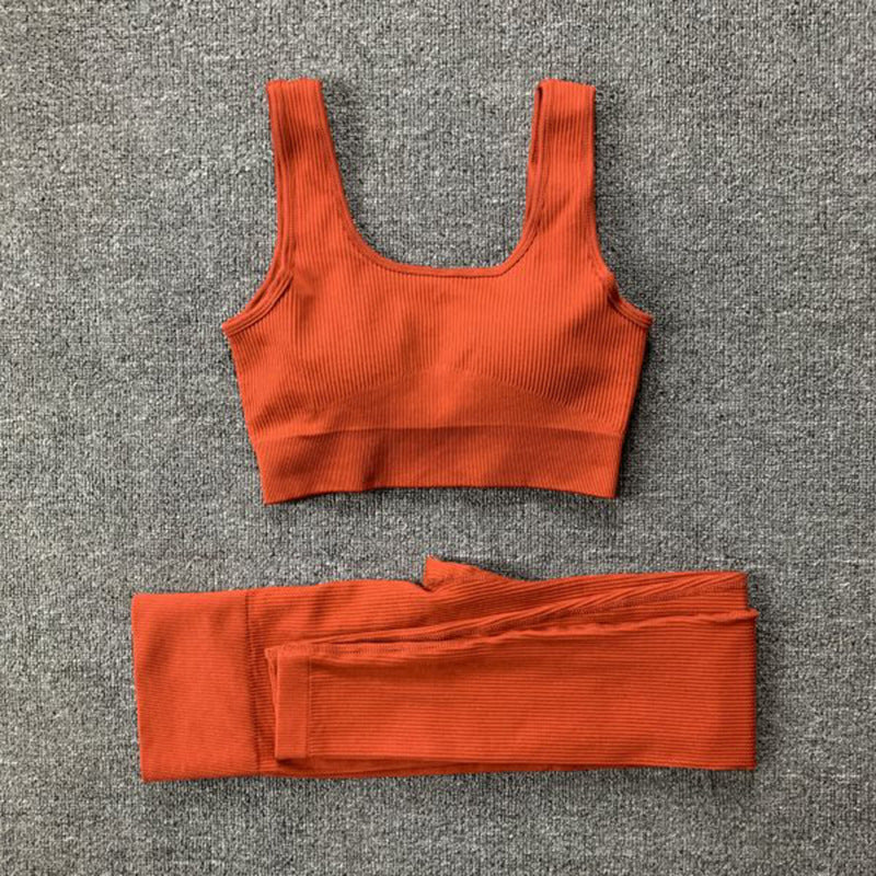 Women's 2-Piece Seamless Square-Neck Yoga Set (photo 7)