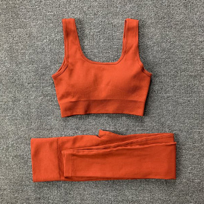 Women's 2-Piece Seamless Square-Neck Yoga Set (photo 7)