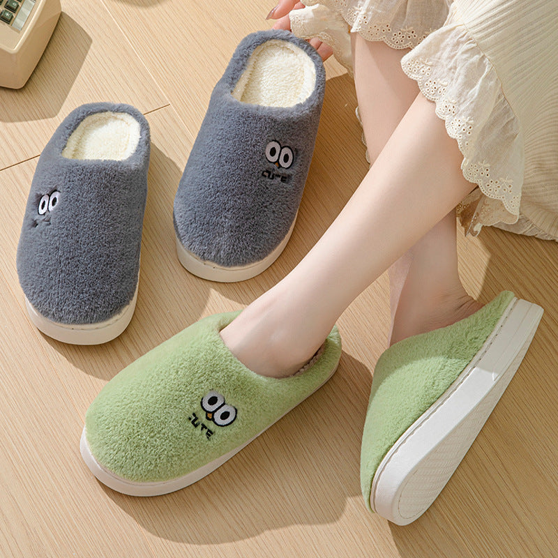 Big-Eyes Cartoon Plush House Slippers (photo 2)
