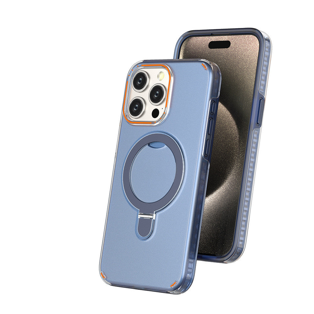 Magnetic Clear Phone Case with Hidden Stand for iPhone (photo 11)
