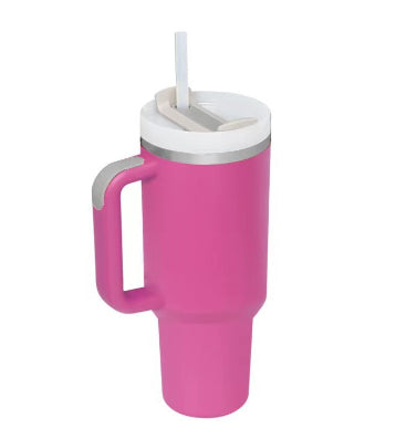 40 oz Insulated Stainless Steel Tumbler with Handle, Lid and Straw (photo 30)