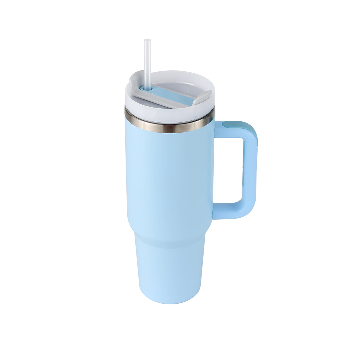 40 oz Insulated Stainless Steel Tumbler with Handle, Lid and Straw (photo 58)