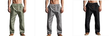 Men's Loose Straight-Leg Drawstring Pants (photo 16)