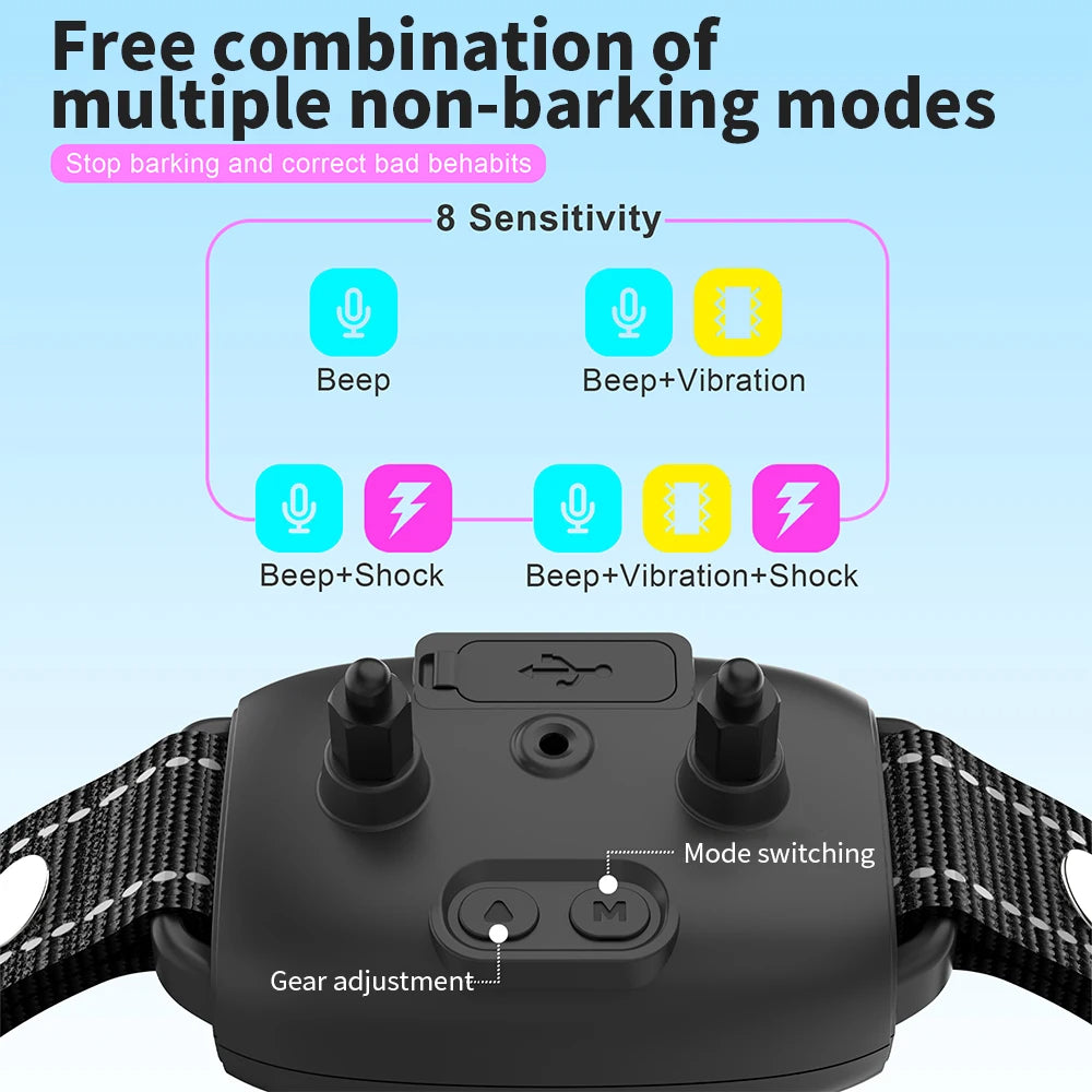 Rechargeable Bark Control Collar with Digital Display (photo 4)