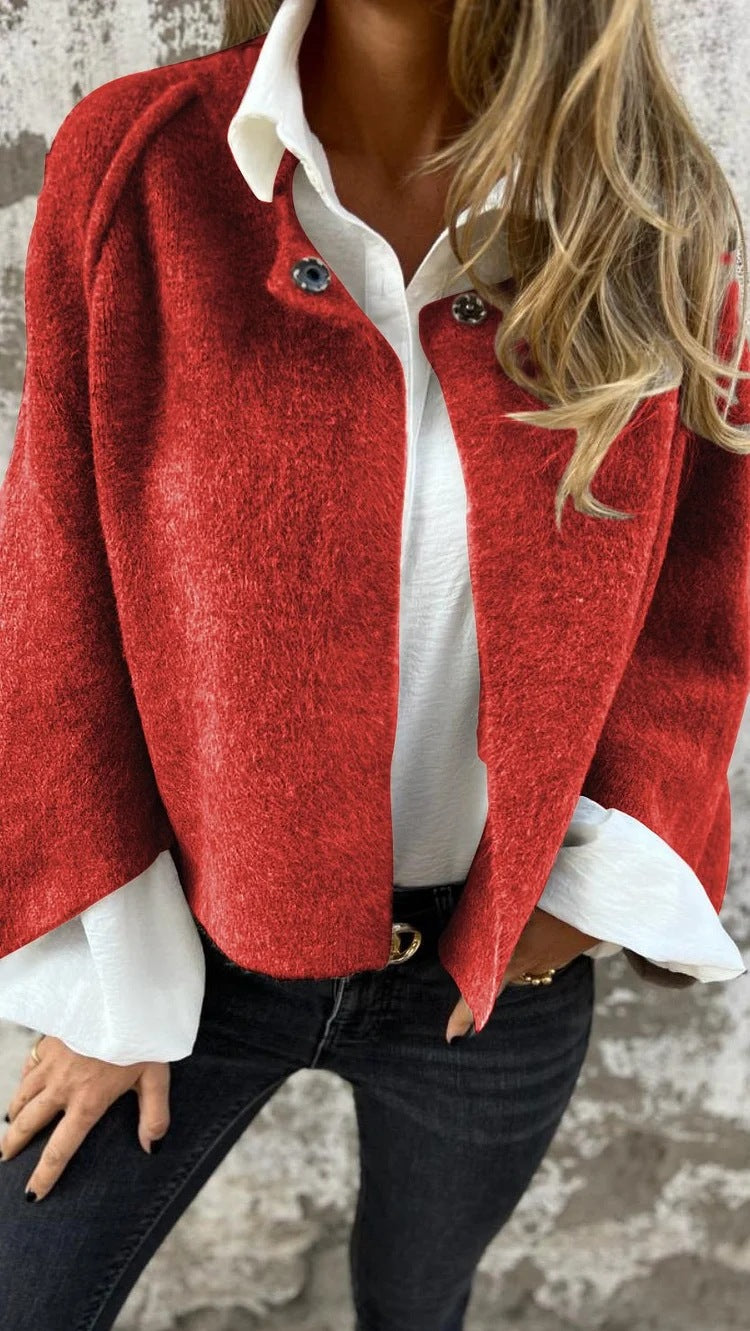 Women's Batwing-Sleeve Cropped Cardigan Jacket (photo 7)