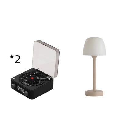 Retro Turntable-Style Bluetooth Speaker with Nature Sounds and Light (photo 29)