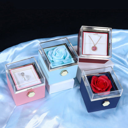 Rotating Soap Rose Jewelry Gift Box (photo 3)