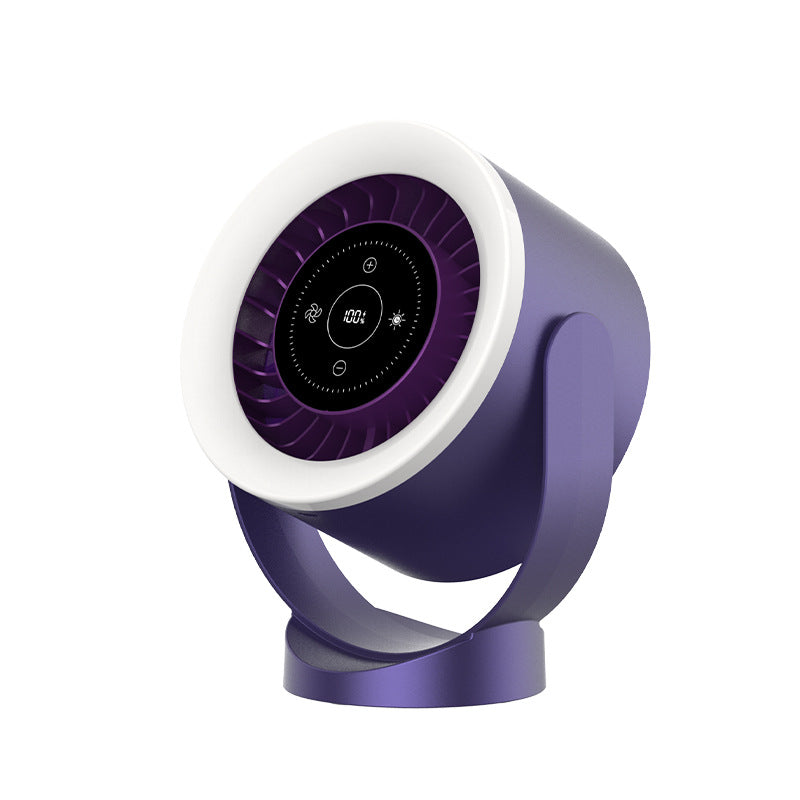 Rechargeable Desk Fan with Light, 100 Speeds (photo 5)
