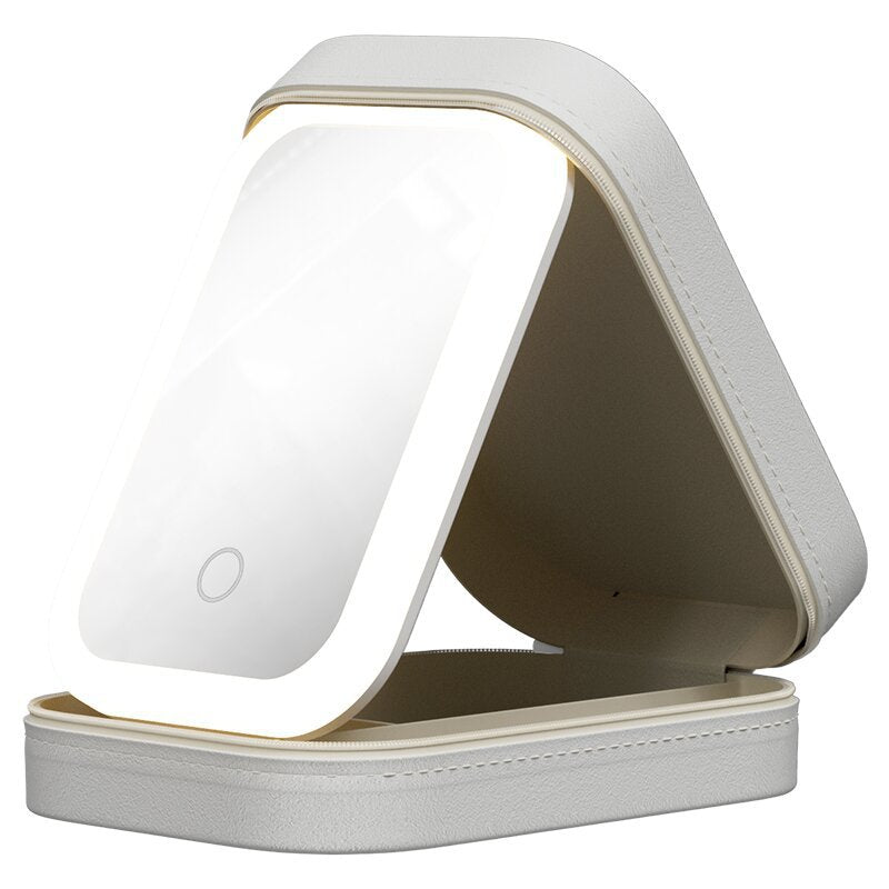 Portable Makeup Storage Case with LED Mirror (photo 2)