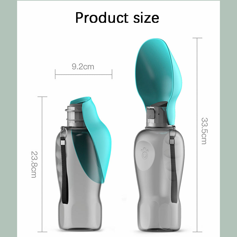 800 ml Portable Dog Water Bottle with Fold-Out Trough (photo 12)