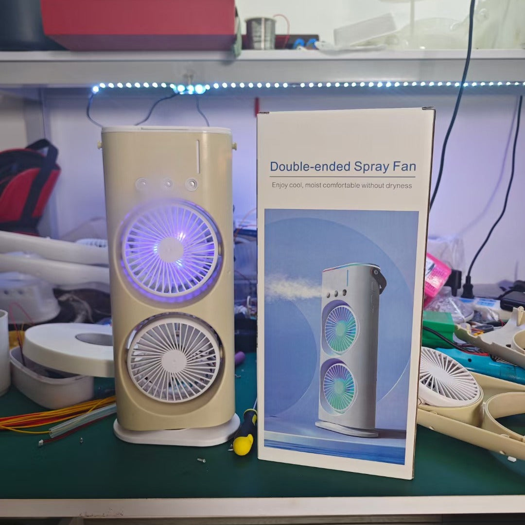Dual-Head Mist Spray Fan with Ambient Light (photo 12)