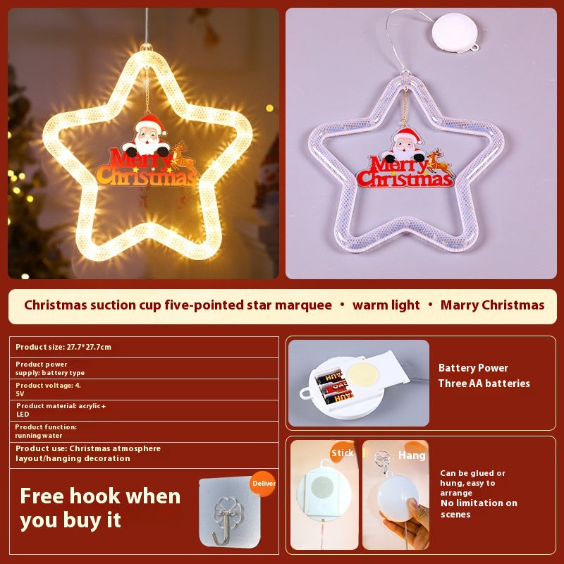 Christmas LED Star Window Hanging Light (photo 7)