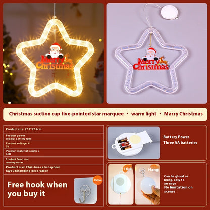 Christmas LED Star Window Hanging Light (photo 7)