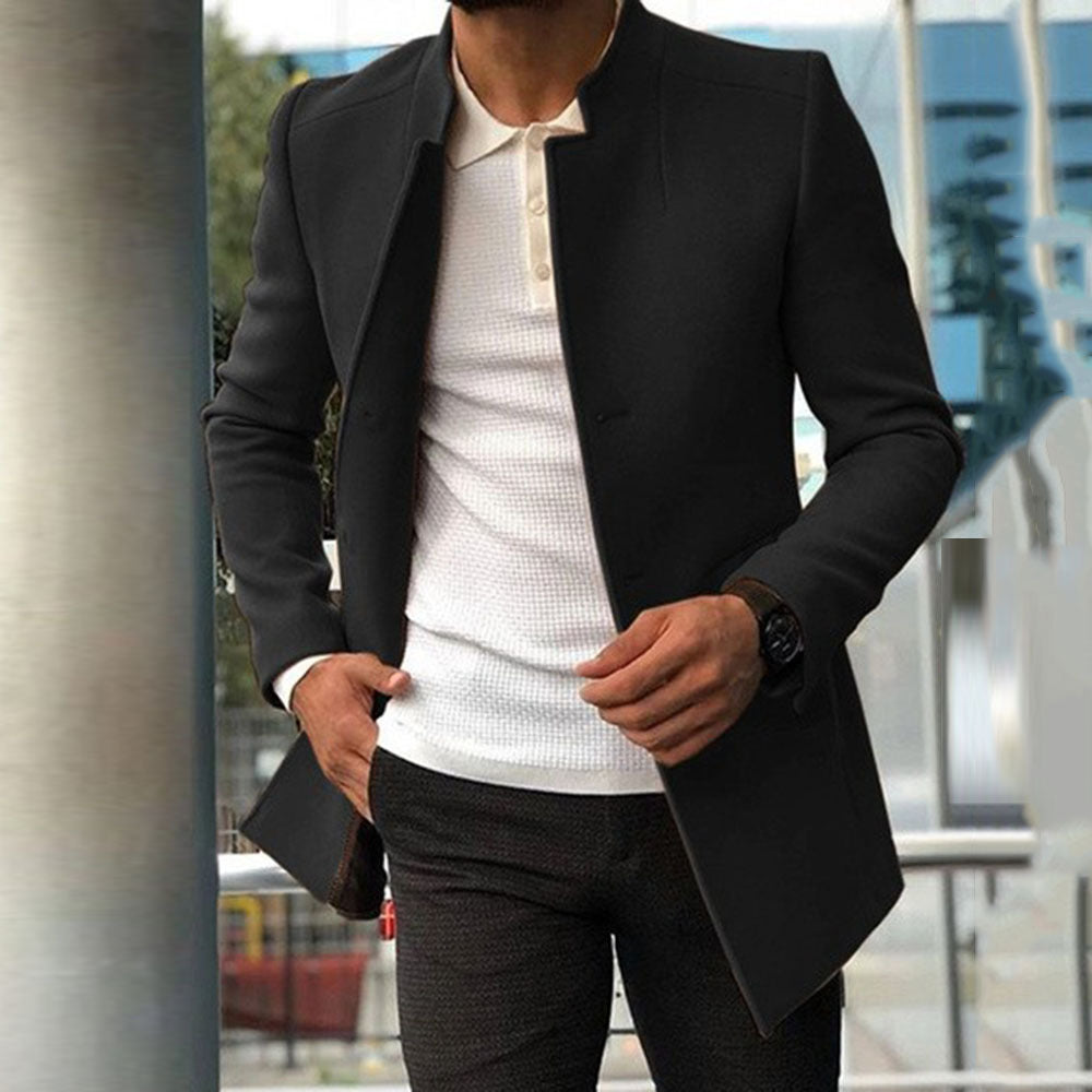 Men's Slim Single-Breasted Business Coat (photo 3)
