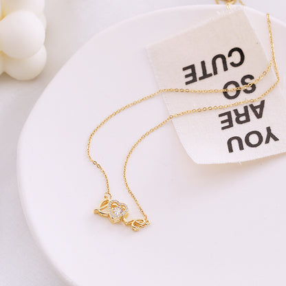Titanium Steel Love Letter Clavicle Necklace (photo 8)