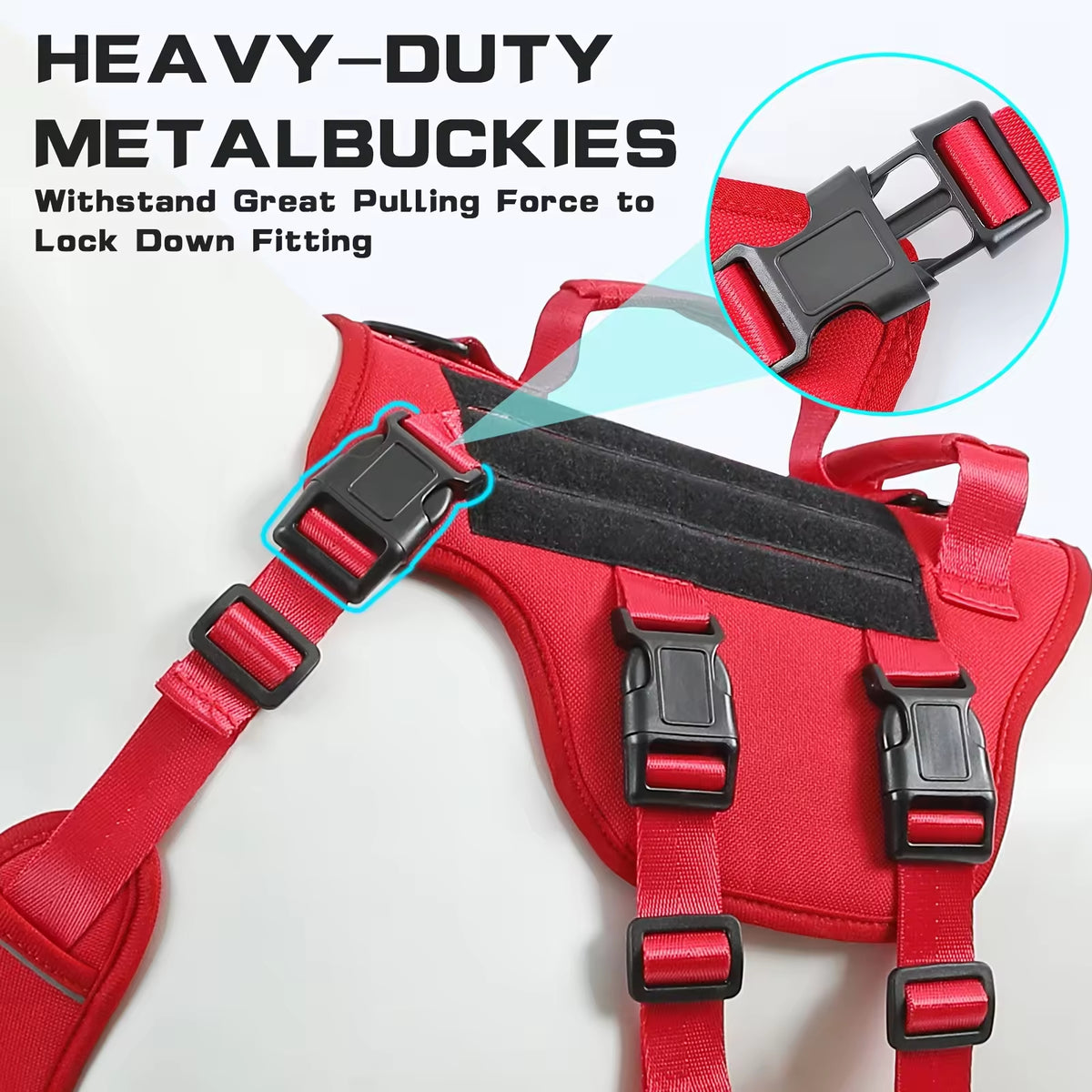 Tactical Nylon Dog Harness with Handles, Adjustable (photo 4)