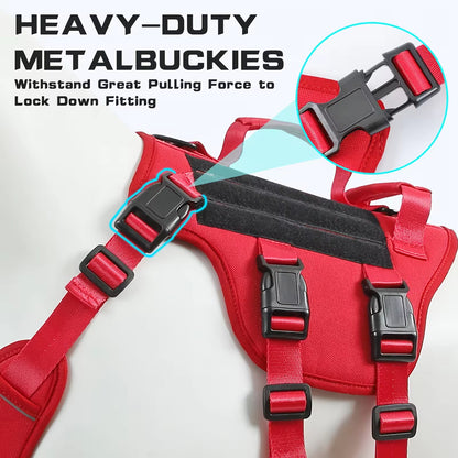 Tactical Nylon Dog Harness with Handles, Adjustable (photo 4)